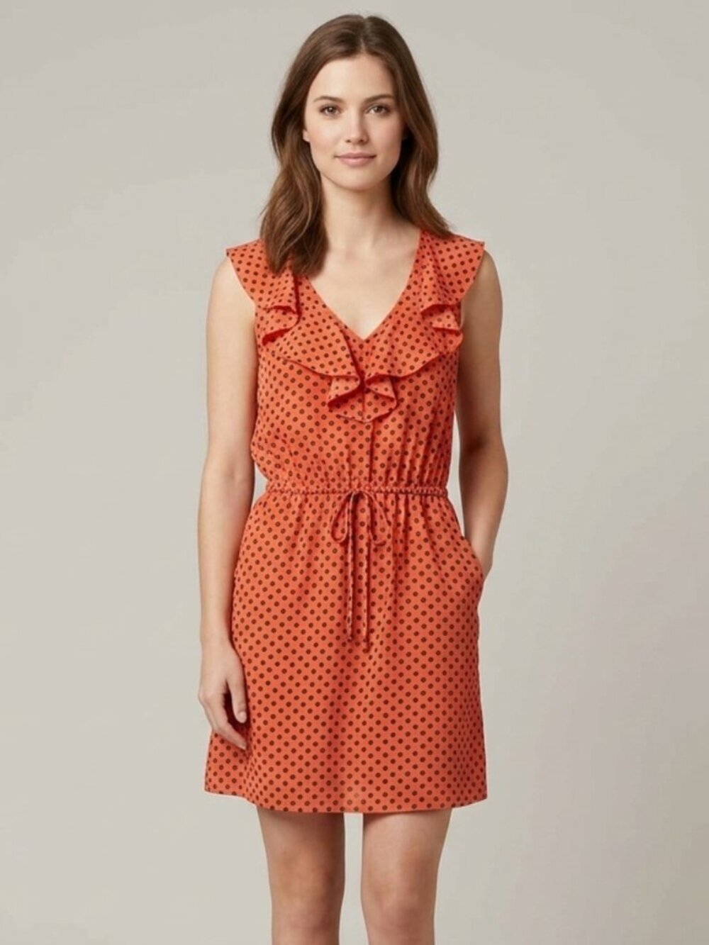 BeBop Pink Polka Dot Dress with Ruffles